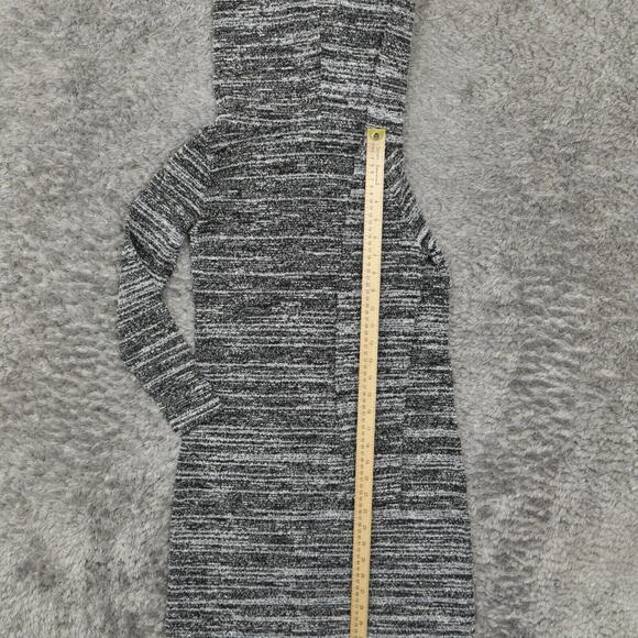 Loft Women's Size 2XSP Sweater Dress Gray Knee Length Casual Polyester Striped - Picture 5 of 8